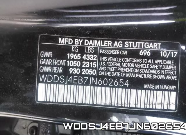 WDDSJ4EB7JN602654 фото 10