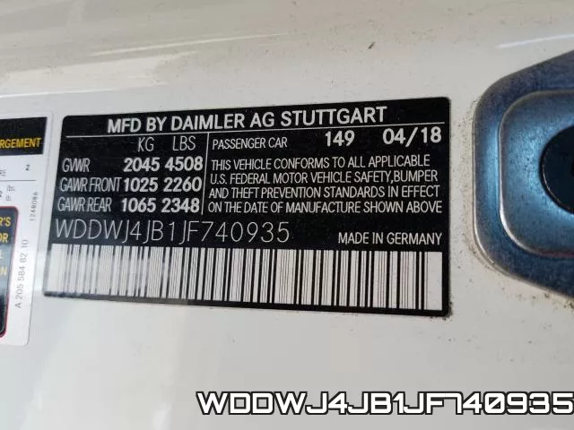 WDDWJ4JB1JF740935 фото 2