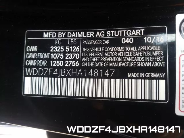 WDDZF4JBXHA148147 фото 2