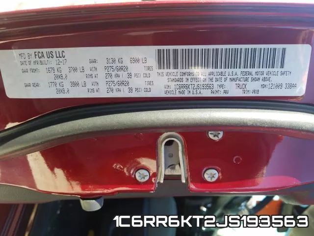 1C6RR6KT2JS193563 фото 2