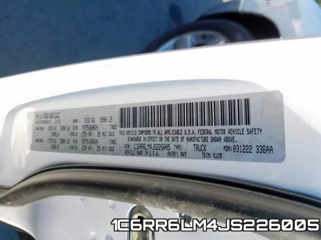 1C6RR6LM4JS226005 фото 2