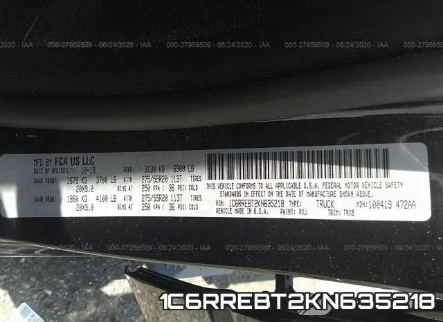1C6RREBT2KN635218 фото 10