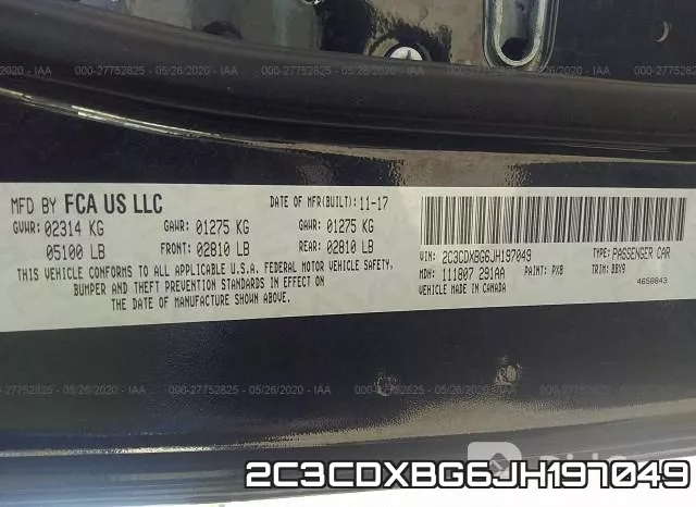 2C3CDXBG6JH197049 фото 10