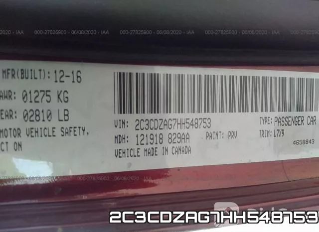 2C3CDZAG7HH548753 фото 10