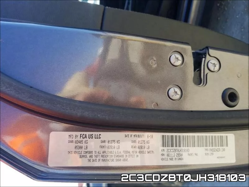 2C3CDZBT0JH318103 фото 2