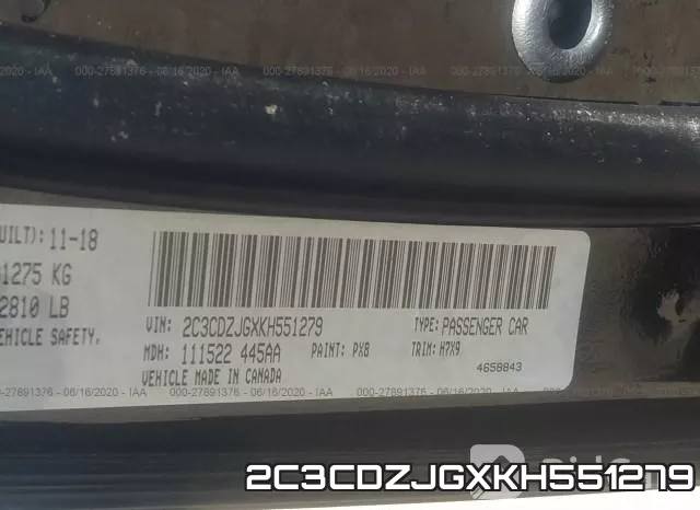 2C3CDZJGXKH551279 фото 10