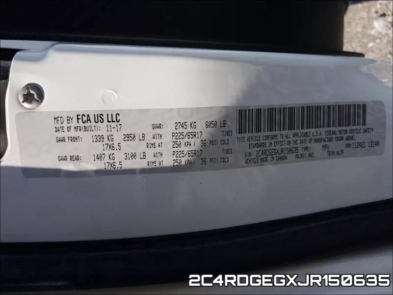 2C4RDGEGXJR150635 фото 2