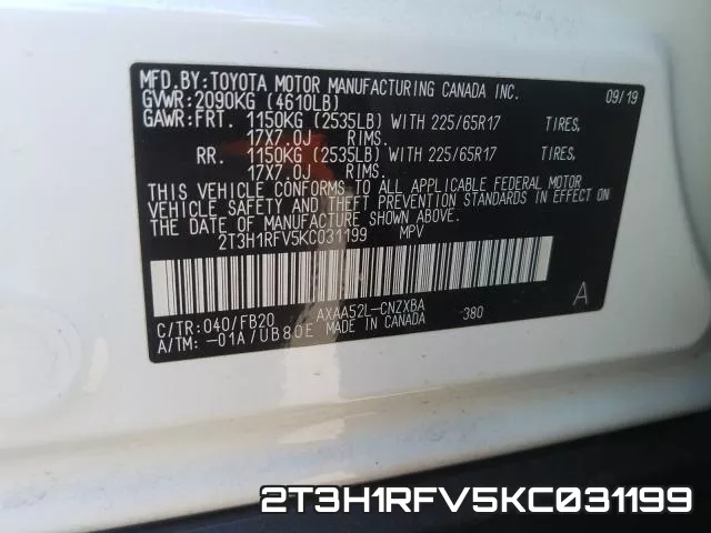 2T3H1RFV5KC031199 фото 2