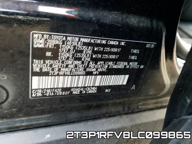 2T3P1RFV8LC099865 фото 2