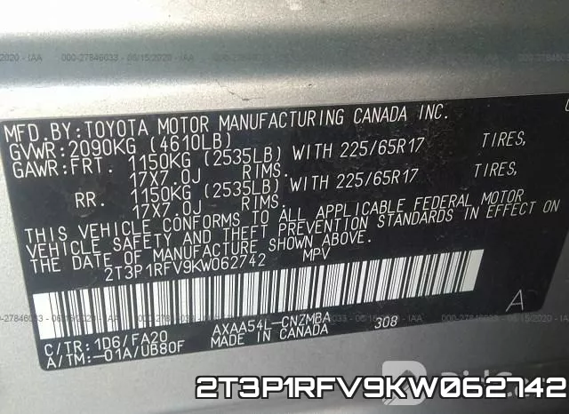 2T3P1RFV9KW062742 фото 6