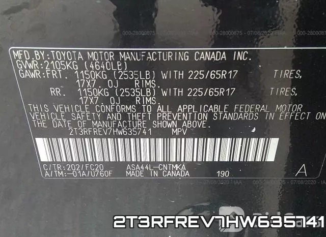 2T3RFREV7HW635741 фото 10
