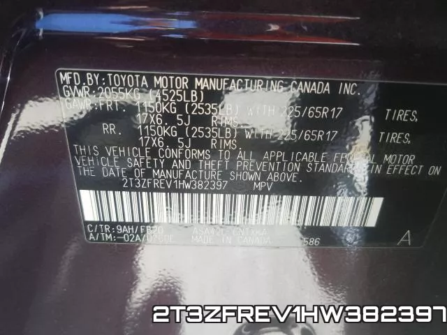 2T3ZFREV1HW382397 фото 2