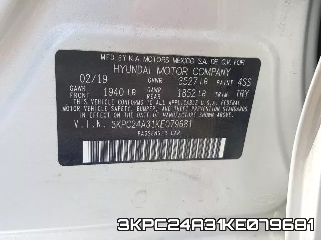3KPC24A31KE079681 фото 2