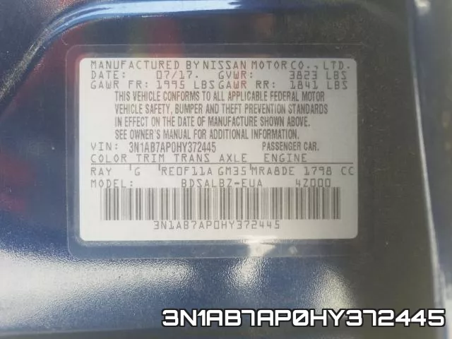 3N1AB7AP0HY372445 фото 2