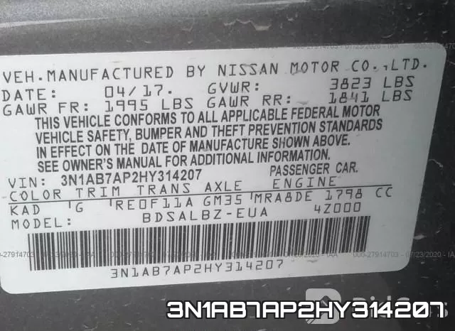 3N1AB7AP2HY314207 фото 10