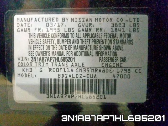 3N1AB7AP7HL685201 фото 2