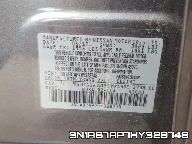 3N1AB7AP7HY328748 фото 2