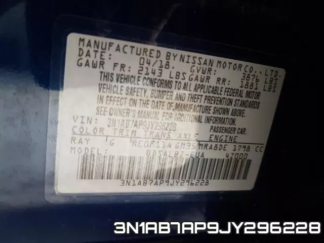 3N1AB7AP9JY296228 фото 2