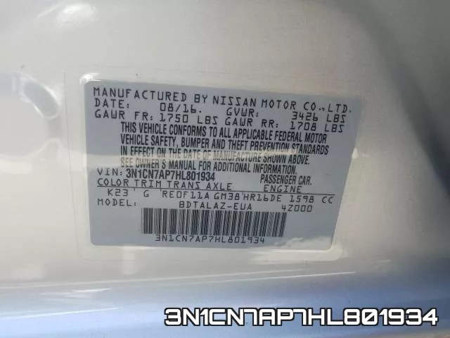 3N1CN7AP7HL801934 фото 2