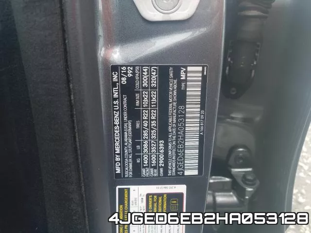 4JGED6EB2HA053128 фото 2