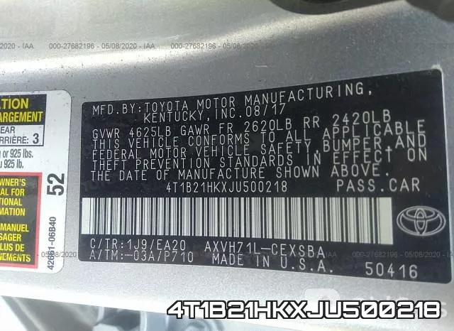 4T1B21HKXJU500218 фото 10