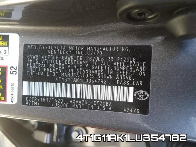 4T1G11AK1LU354782 фото 2