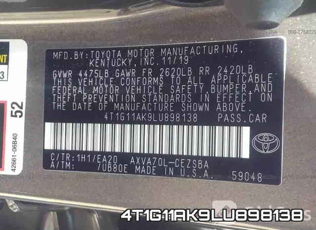 4T1G11AK9LU898138 фото 10