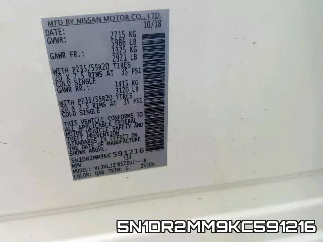 5N1DR2MM9KC591216 фото 2
