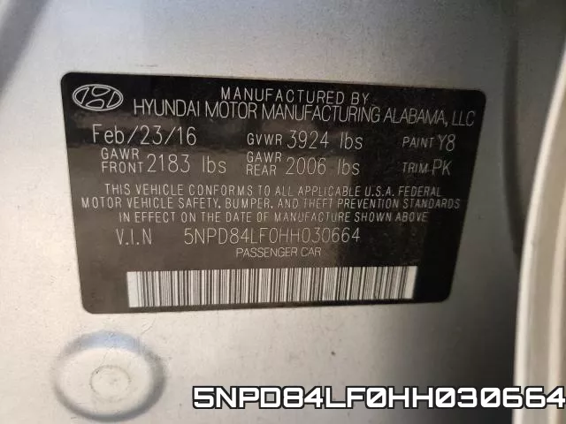 5NPD84LF0HH030664 фото 2