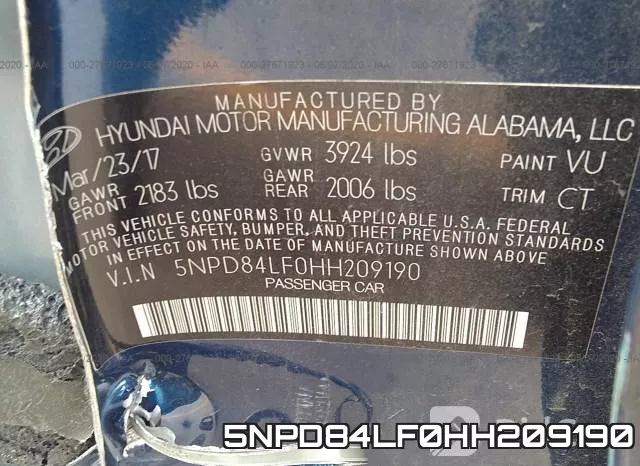 5NPD84LF0HH209190 фото 10