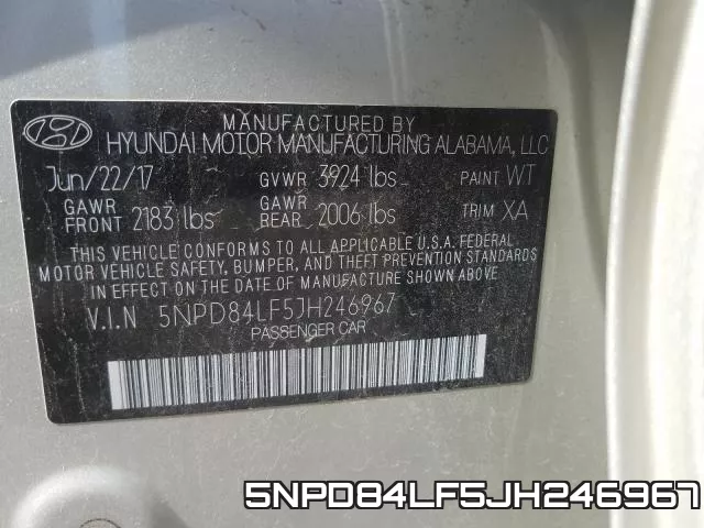 5NPD84LF5JH246967 фото 2