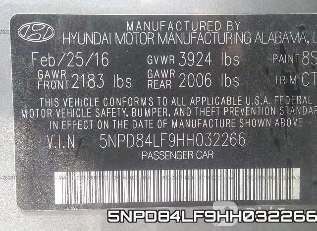 5NPD84LF9HH032266 фото 10