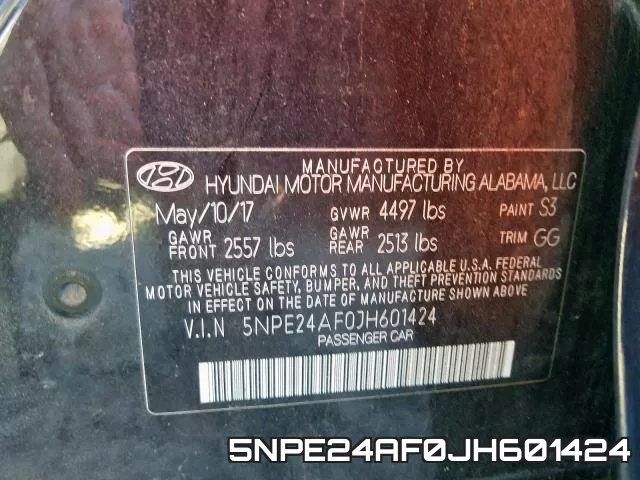 5NPE24AF0JH601424 фото 2