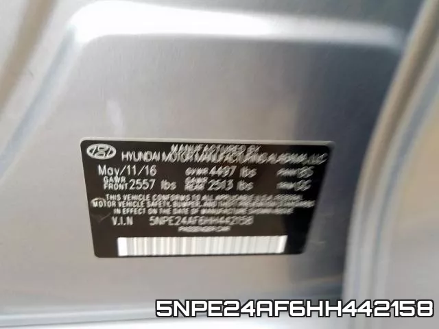 5NPE24AF6HH442158 фото 2