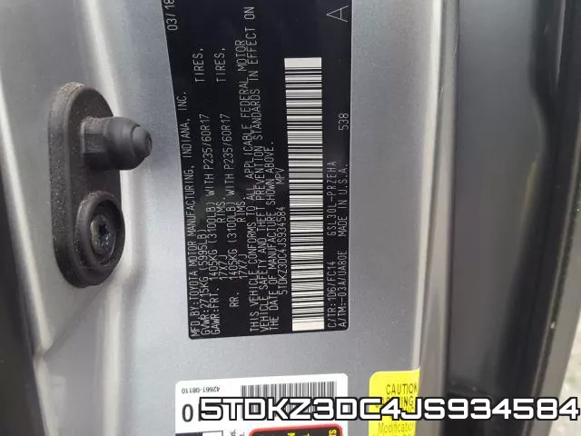 5TDKZ3DC4JS934584 фото 2