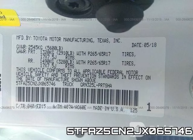 5TFAZ5CN2JX065746 фото 10