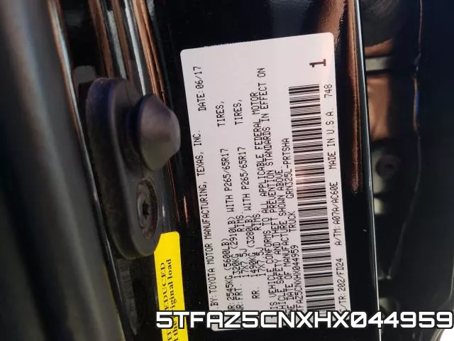 5TFAZ5CNXHX044959 фото 2
