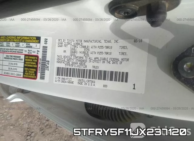 5TFRY5F11JX237120 фото 10