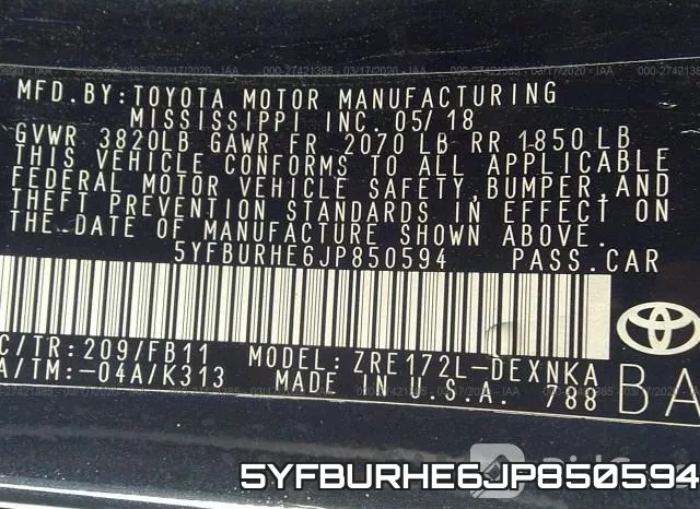 5YFBURHE6JP850594 фото 8
