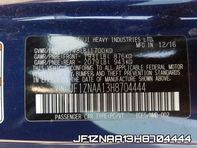 JF1ZNAA13H8704444 фото 2
