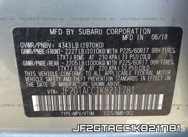 JF2GTACC1K8211781 фото 10