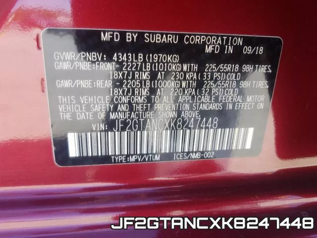 JF2GTANCXK8247448 фото 2