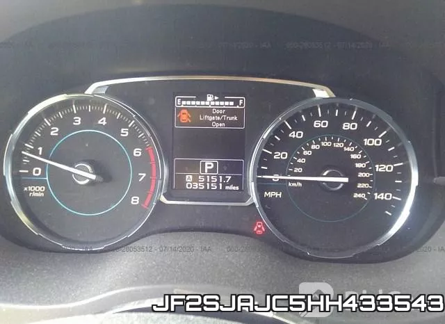 JF2SJAJC5HH433543 фото 8
