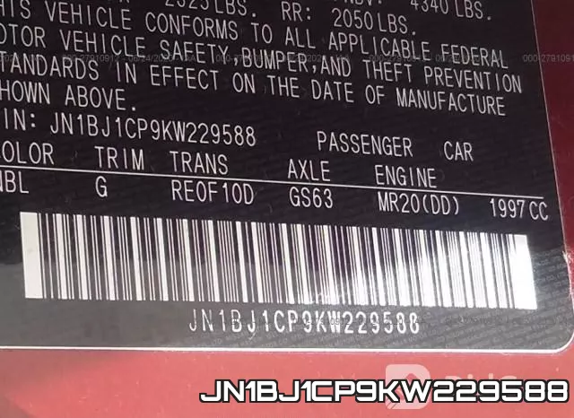 JN1BJ1CP9KW229588 фото 10