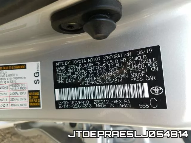 JTDEPRAE5LJ054814 фото 2