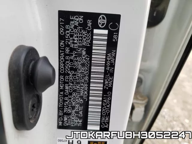 JTDKARFU8H3052247 фото 2