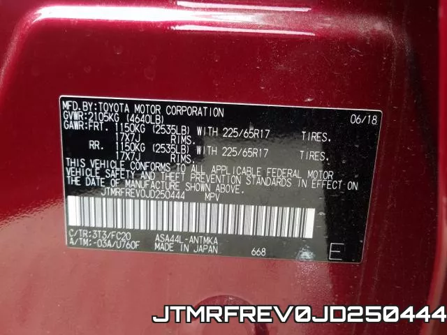 JTMRFREV0JD250444 фото 2