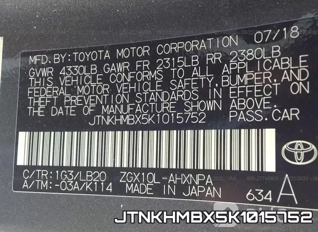 JTNKHMBX5K1015752 фото 10