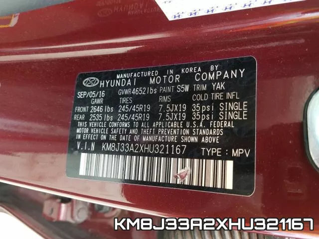 KM8J33A2XHU321167 фото 2