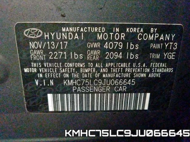 KMHC75LC9JU066645 фото 2